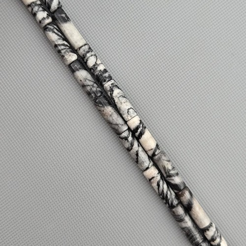 비즈팡 [J1-304-16]원석 원통 막대 파이프 4x14mm 크레이지마노 ,반줄(약18cm)