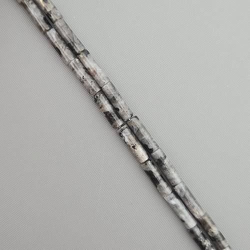 비즈팡 [J1-304-17]원석 원통 막대 파이프 4x14mm 블랙래브라도라이트 ,반줄(약18cm)