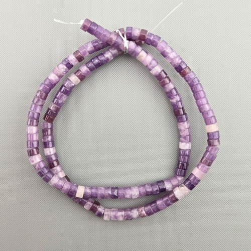 비즈팡 [J1-305-05]원석 원통 막대 4x2.5mm 자수정 ,반줄(약18cm)
