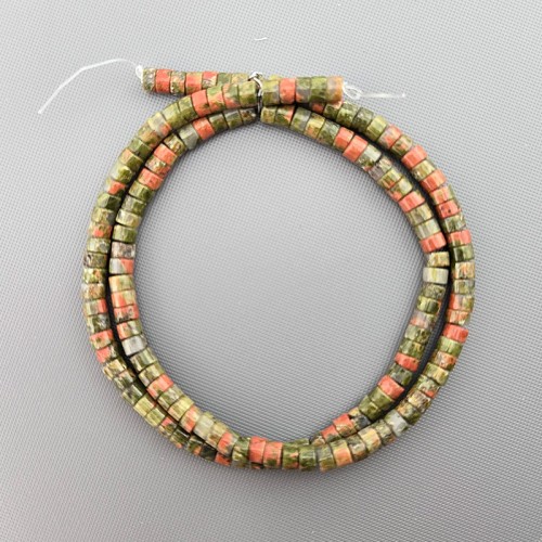 비즈팡 [J1-305-07]원석 원통 막대 4x2.5mm 매화석 ,반줄(약18cm)