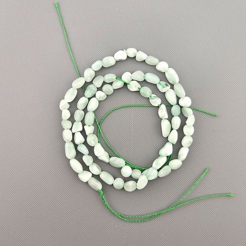 비즈팡 [J1-303-08]원석 못난이오벌 조약돌 약4x6mm 아마조나이트 ,반줄(약18cm)