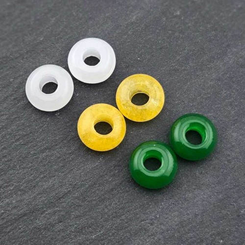 비즈팡 [J2-601-30]천연옥펜던트 옥론델링 10mm(내경4.8mm) 3종 ,1개