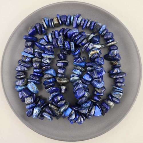 비즈팡 [J1-44-05]원석 칩스 특대 라피스라즐리 청금석 ,1줄(약80cm)