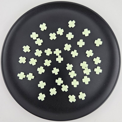 비즈팡 [J3-4-15]원석십자가 8mm 합성송석십자가 그린 (묵주팔찌용) ,1개