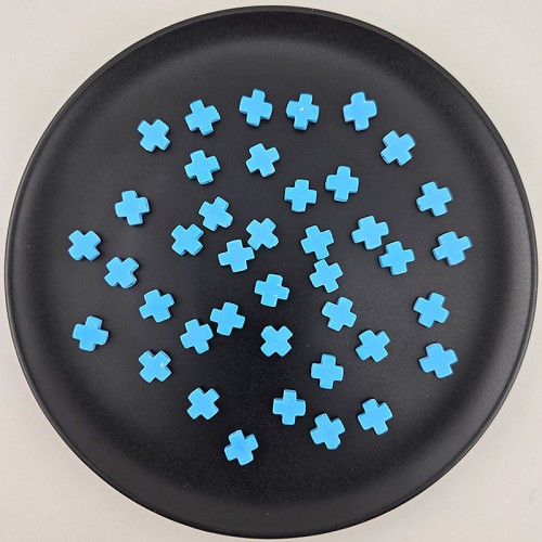 비즈팡 [J3-4-17]원석십자가 8mm 합성송석십자가 블루 (묵주팔찌만들기용) ,1개