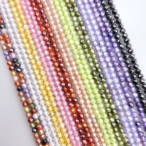 비즈팡 [J5-901-03]원석축구볼컷 3mm 큐빅지르코니아 11color ,1줄