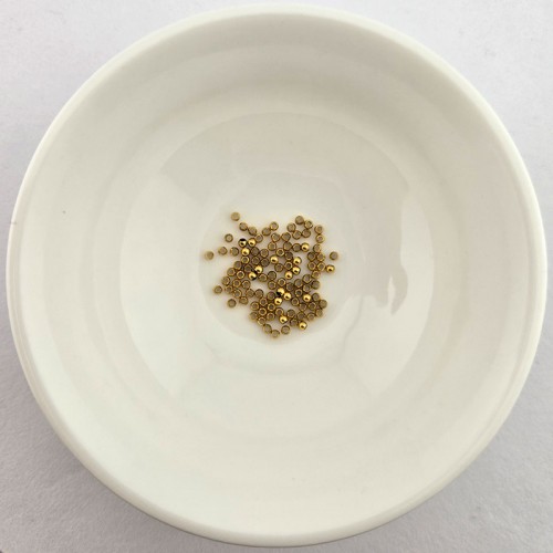 비즈팡 [S1-100-21]써지컬스틸 라운드볼 메탈볼 2mm 진공골드 ,10개