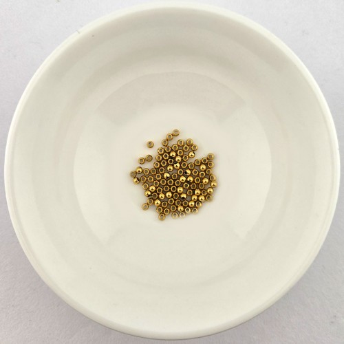 비즈팡 [S1-100-22]써지컬스틸 라운드볼 메탈볼 2.5mm 진공골드 ,10개