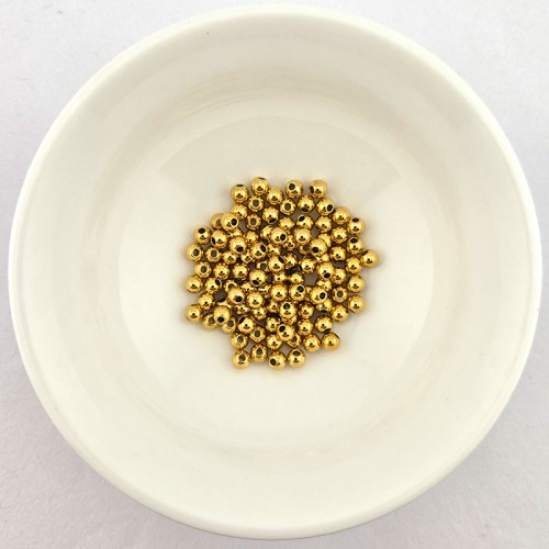 비즈팡 [S1-100-25]써지컬스틸 라운드볼 메탈볼 4mm 진공골드 ,10개