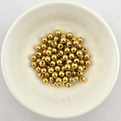 비즈팡 [S1-100-27]써지컬스틸 라운드볼 메탈볼 6mm 진공골드 ,5개