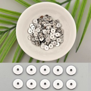 비즈팡 [S1-200-02]써지컬스틸 원판론델 도넛 와샤 8mm 무도금 ,10개
