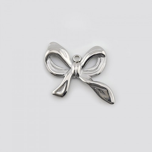 비즈팡 [S3-03-002]써지컬스틸 펜던트 발레코어 언발리본 28x22mm 무도금 ,1개