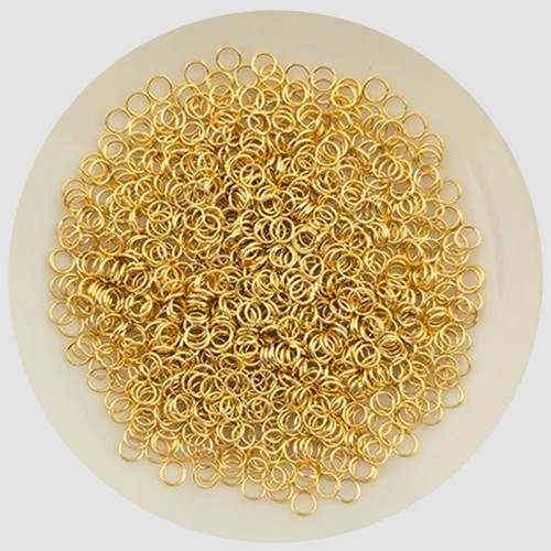 비즈팡 [S1-7-001-21]써지컬스틸 부자재 O링 오링 0.4x2mm (내경) 진공골드 ,5개