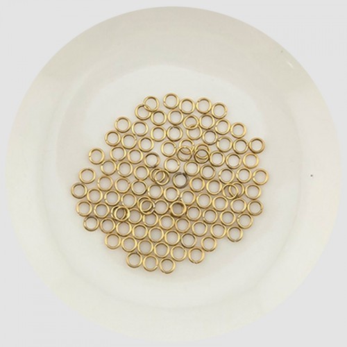 비즈팡 [S1-7-001-22]써지컬스틸 부자재 O링 오링 0.5x2mm (내경) 진공골드 ,5개