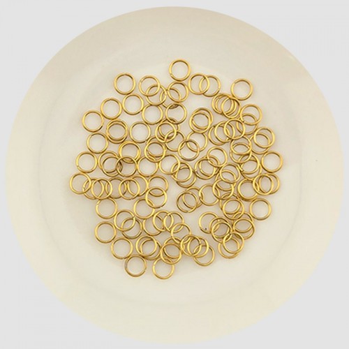 비즈팡 [S1-7-001-23]써지컬스틸 부자재 O링 오링 0.5x3mm (내경) 진공골드 ,5개