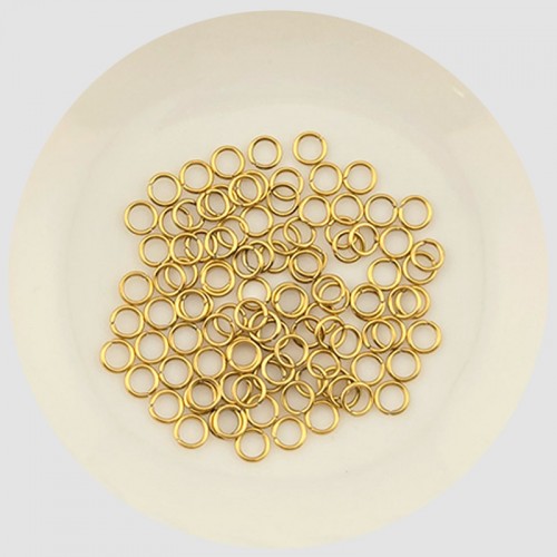 비즈팡 [S1-7-001-25]써지컬스틸 부자재 O링 오링 0.6x3mm (내경) 진공골드 ,5개