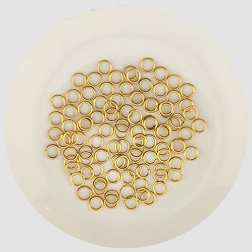 비즈팡 [S1-7-001-27]써지컬스틸 부자재 O링 오링 0.7x2.5mm (내경) 진공골드 ,5개