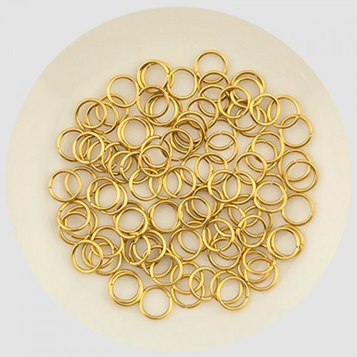 비즈팡 [S1-7-001-30]써지컬스틸 부자재 O링 오링 0.7x4.5mm (내경) 진공골드 ,5개