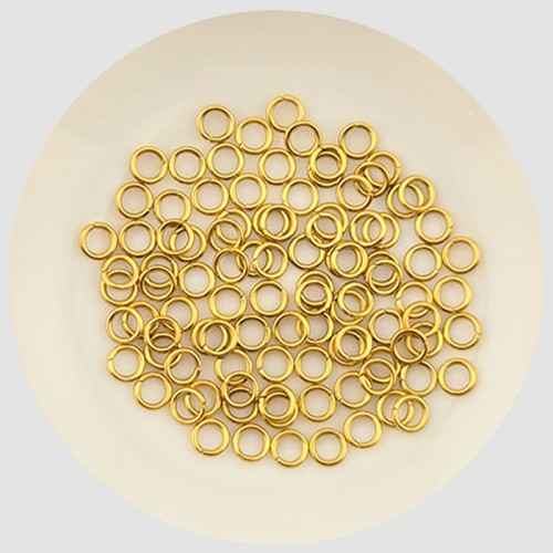 비즈팡 [S1-7-001-31]써지컬스틸 부자재 O링 오링 0.8x3mm (내경) 진공골드 ,5개