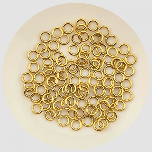 비즈팡 [S1-7-001-32]써지컬스틸 부자재 O링 오링 1x3mm (내경) 진공골드 ,5개
