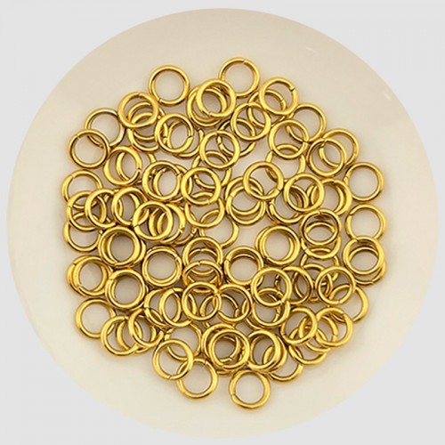 비즈팡 [S1-7-001-33]써지컬스틸 부자재 O링 오링 1x4mm (내경) 진공골드 ,5개