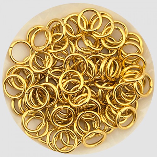 비즈팡 [S1-7-001-38]써지컬스틸 부자재 O링 오링 1.5x7mm (내경) 진공골드 ,5개