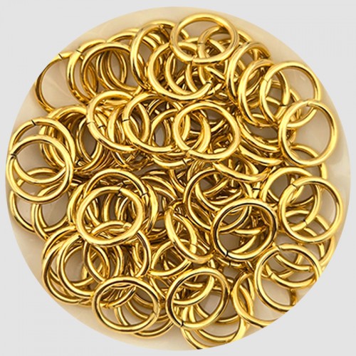 비즈팡 [S1-7-001-39]써지컬스틸 부자재 O링 오링 1.5x9mm (내경) 진공골드 ,5개