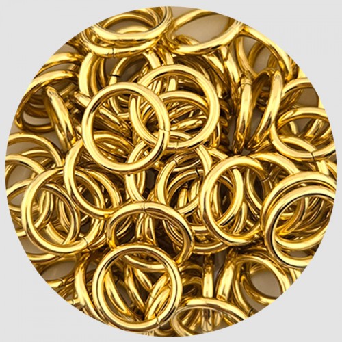 비즈팡 [S1-7-001-40]써지컬스틸 부자재 O링 오링 2x11mm (내경) 진공골드 ,5개