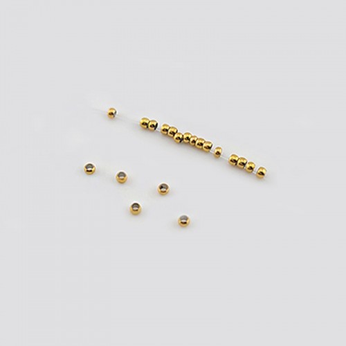 비즈팡 [S1-7-501]써지컬스틸 고정장식 고정볼 1.5mm (내경0.6mm)  진공골드 ,10개