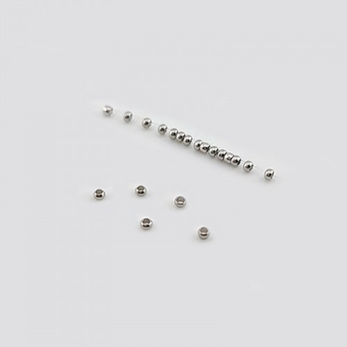 비즈팡 [S1-7-501]써지컬스틸 고정장식 고정볼 1.5mm (내경0.6mm) 무도금 ,20개