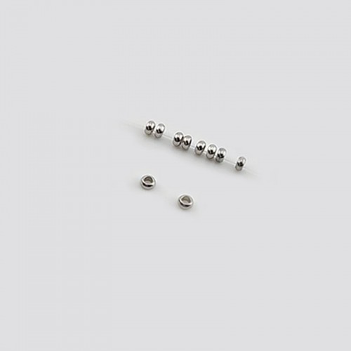 비즈팡 [S1-7-502]써지컬스틸 고정장식 고정볼 2mm (내경0.8mm) 무도금 (누름볼 겸용) ,20개