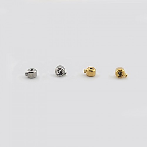 비즈팡 [S1-7-511]써지컬스틸 고정장식 원통 침누름볼 3mm (4x3.4mm) (와이어줄 전용) 모음 ,(옵션)
