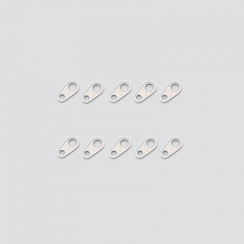 비즈팡 [S2-7-651]써지컬스틸 부자재 에이바 둥근A바 소 3x6mm 무도금 ,10개