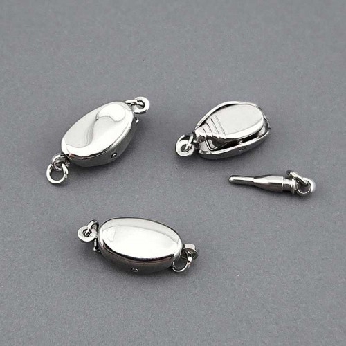 비즈팡 [S1-7-820]써지컬스틸 부자재 총알클래습 (소) 16.5mm (쭈글클래습) ,1개
