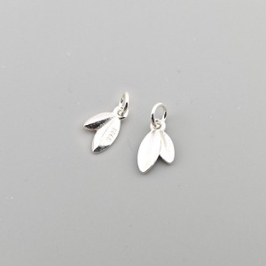 비즈팡 [SVP-23-04]순은펜던트 실버925 새싹나뭇잎 8x13mm+O링 ,1개