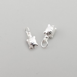 비즈팡 [SVP-23-06]순은펜던트 실버925 거북이 7x12mm+O링 ,1개