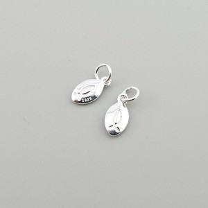 비즈팡 [SVP-23-07]순은펜던트 실버925 물고기타원 6.7x12.6mm+O링 액막이 행운 ,1개