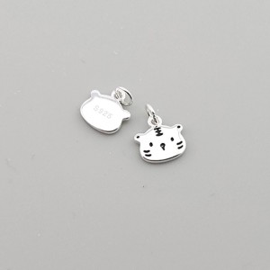 비즈팡 [SVP-23-08]순은펜던트 실버925 호랑이 8.5x8.5mm+O링 동물펜던트 ,1개