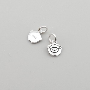 비즈팡 [SVP-23-09]순은펜던트 실버925 양 8x8.3mm+O링 동물펜던트 ,1개