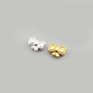 비즈팡 [SVP-05-14]순은펜던트 실버925 하트리본통과형 8x6mm (내경1.2mm) 두께3.2mm ,1개