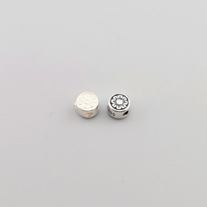 비즈팡 [SVP-06-03]순은펜던트 실버925 데이지꽃원통과형 5mm(내경1.2mm) ,1개