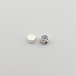 비즈팡 [SVP-06-04]순은펜던트 실버925 네잎꽃원통과형 5mm(내경1.2mm) ,1개