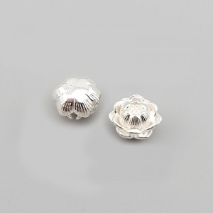 비즈팡 [SVP-06-12]순은펜던트 실버925 연꽃통과형 8mm(7.6x5mm) (내경1.2mm) ,1개