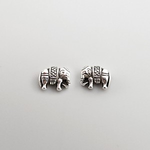 비즈팡 [SVP-06-22]순은펜던트 실버925 어른코끼리 통과형 13x10mm (내경1.8mm) ,1개