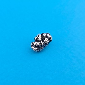 비즈팡 [SVP-06-24]순은펜던트 실버925 엔틱꽈리뱀 통과형 14x9mm (내경2.5mm) 두께8mm ,1개