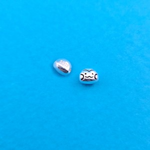 비즈팡 [SVP-09-04]순은펜던트 실버925 뱀얼굴통과형 6x5mm 푸른뱀띠 ,1개