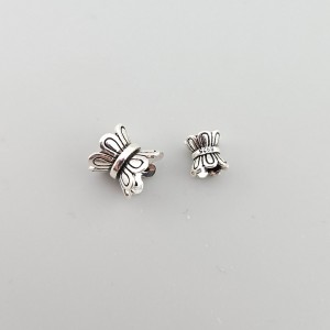 비즈팡 [SVP-12-17]순은펜던트 실버925 양면꽃캡론델 6m 8mm (내경2.8/3.2mm) ,1개
