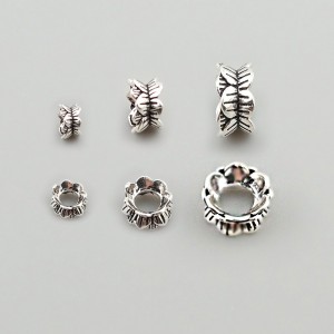 비즈팡 [SVP-12-16]순은펜던트 실버925 엔틱연꽃론델 6mm 8mm 10mm 염주팔찌만들기 ,1개