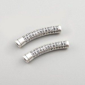 비즈팡 [SVP-06-25]순은펜던트 실버999 반야심경파이프 38mm (내경3.8mm)  ,1개