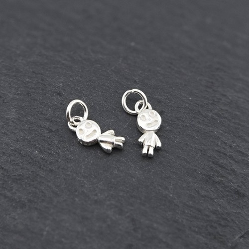 비즈팡 [SVP-21-45]순은펜던트 실버925 꼬마유령 6x13mm+O링 ,1개